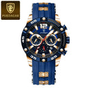 POEDAGAR Chronograph Watch Military Quartz Timepiece for Men