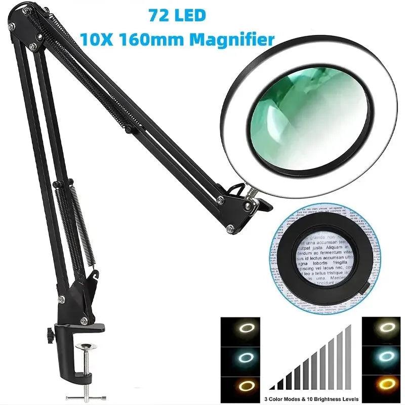 LED Illuminated Magnifier USB LED Magnifying Glass for Repair/Beauty  ourlum.com   