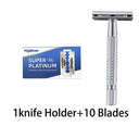 Classic Double-Blade Stainless Steel Razor for Timeless Shaving