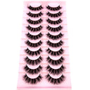 7/8/9/10Pairs Eyelashes Makeup Soft Fluffy 3D Mink False Eyelashes Thick HandMade Volume Mink Lashes Faux Cils Natural Fake Lash  ourlum.com Black 10pairs-RX-2  