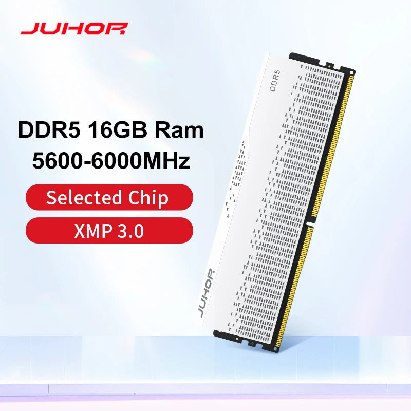 JUHOR Memoria Ram DDR5 RAM 16GB 32GB 5600MHz 6000MHz 6400MHz 6800MHz 7200MHz  DIY Computer Gaming Desktop Memory