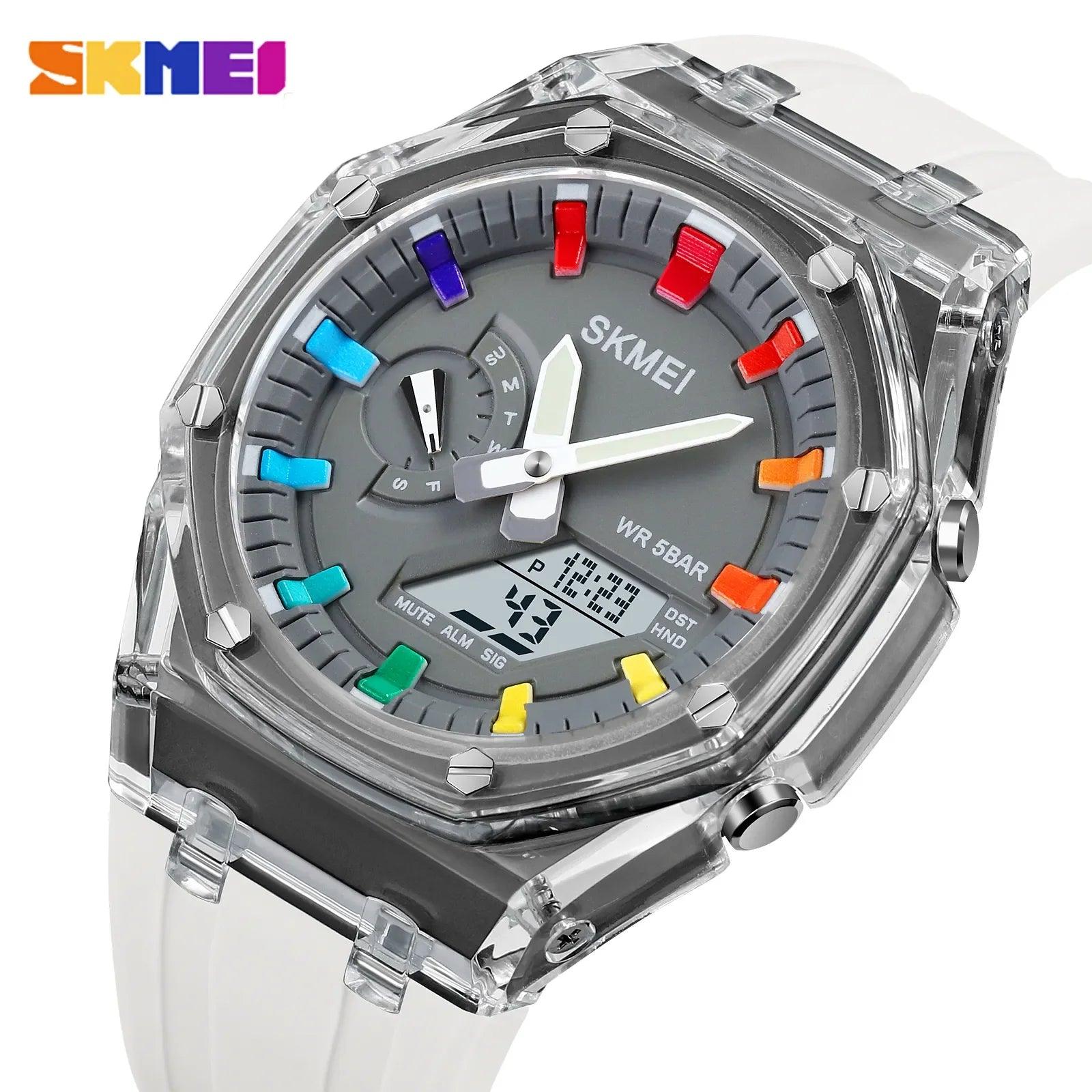 SKMEI 2100 Outdoor Men Digital Watch - Vibrant LED Display Waterproof Shock Resistant Wristwatch  ourlum.com   