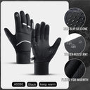 Kyncilor Winter Sports Cycling Skiing Gloves Black Warm Waterproof Touchscreen