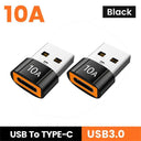 USB-C 10A OTG Data Adapter for Macbook, , Samsung S20 - Fast Connectivity Solution  ourlum.com 2PCS Black  