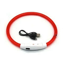 LED Pet Dog Collar Glowing Safety Light USB Flashing Luminous Necklace  ourlum.com S1 Red 40cm 