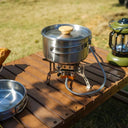 NOBANA Stainless Steel Camping Cookware Set Lightweight Pot Kit