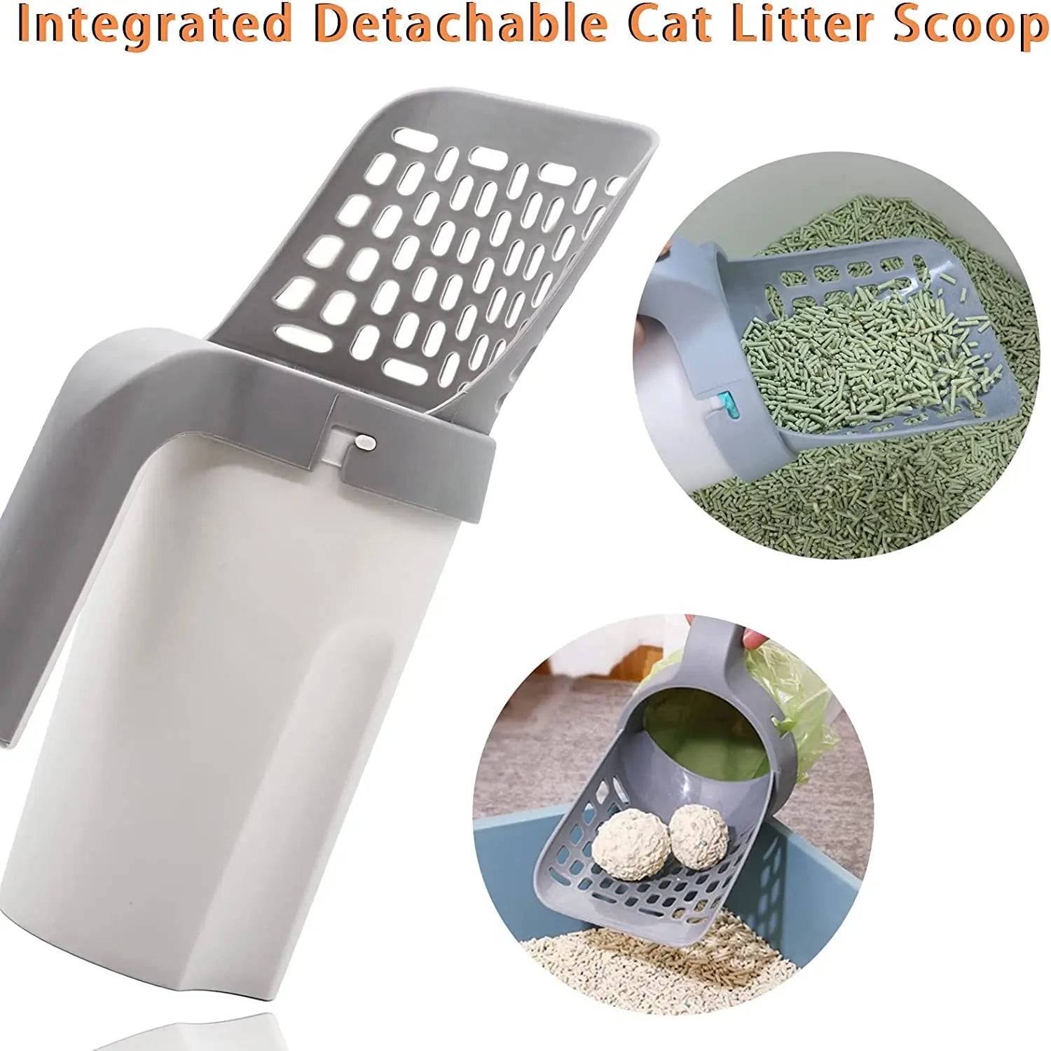 Cat Litter Scoop with Refill Bag - Self Cleaning & Easy Filter - Cat Supplies  ourlum.com   