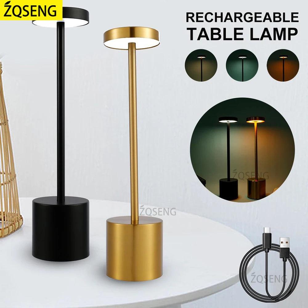 Modern Rechargeable LED Table Lamp with Touch Sensor - Versatile Indoor/Outdoor Light for Dining and Reading  ourlum.com   