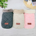 Winter Fur Collar Small Dog Cat Jacket - Windproof Cotton Coat  ourlum.com   