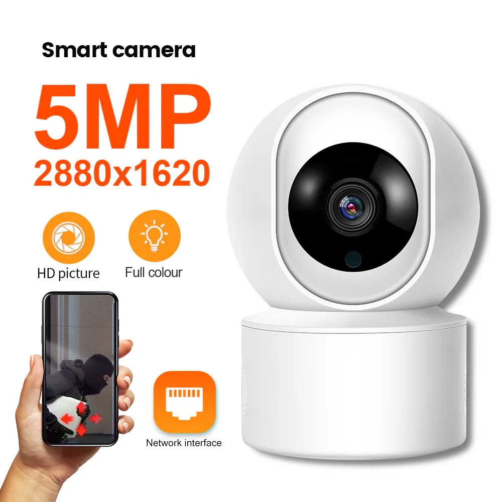 5MP IP WiFi Camera: Smart Human Tracking Surveillance System  ourlum.com Camera 3MP NO Card EU plug 