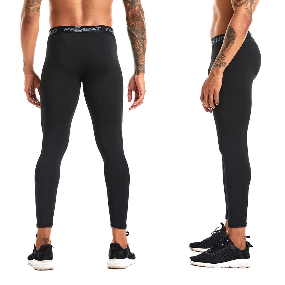 Men's High-Performance Compression Tights for Enhanced Workout Comfort and Running Efficiency