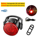 Waterproof Portable Mini Bike Lamp White Front Light Red Taillight