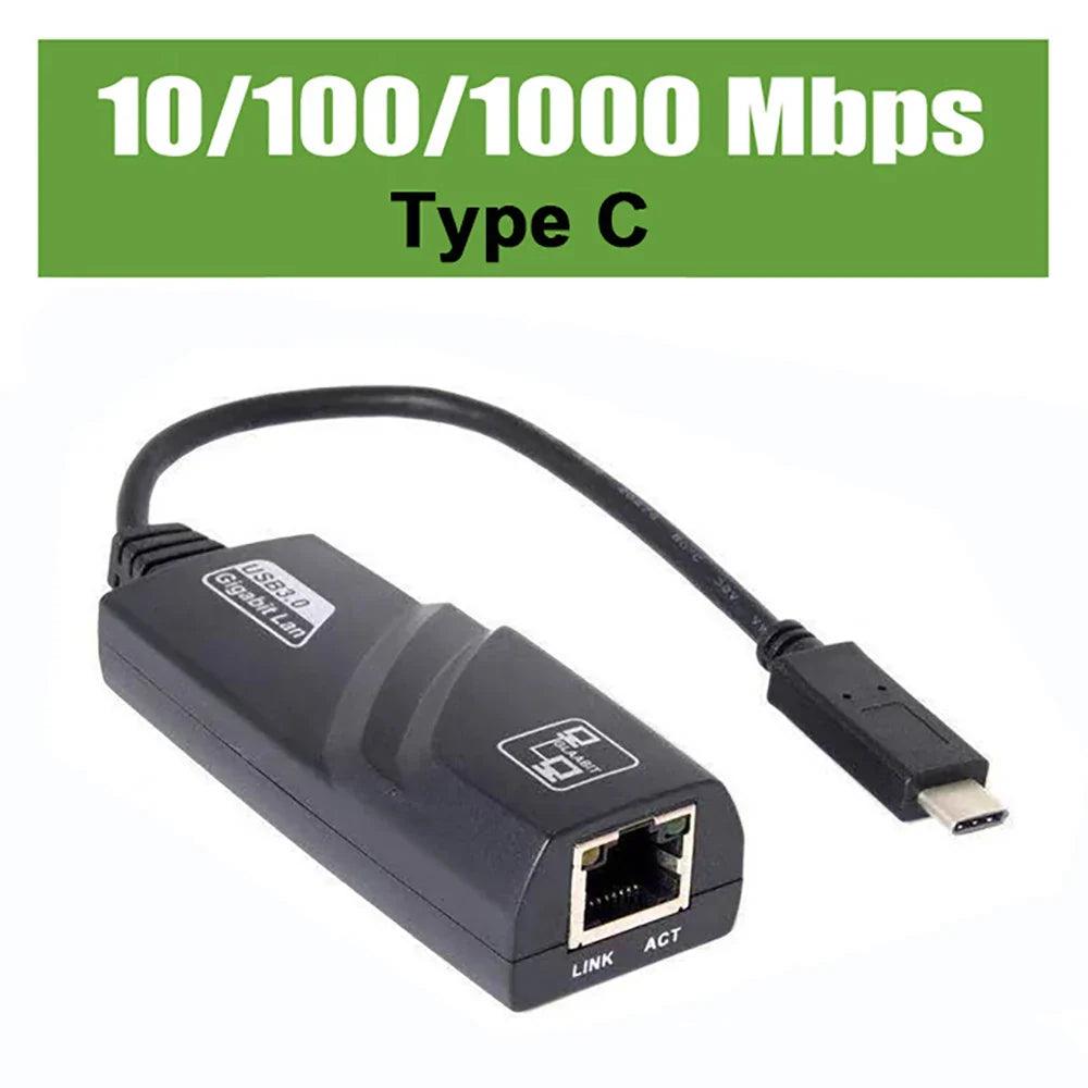 USB C to Ethernet Adapter: Fast Network Card for Windows & Mac  ourlum.com   