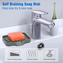 Silicone Soap Tray: Flexible Anti-Slip Sink Organizer