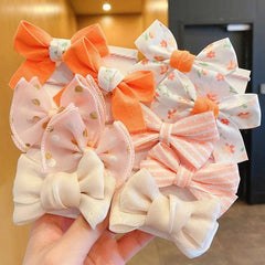 Sweet Bow Floral Headbands for Girls: Stylish Hair Accessories - Pack of 10