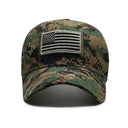 American Flag Camouflage Sticker Embroidered Cap for Men