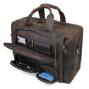 17.3 Inch Laptop Briefcase Professional Business Leather Bag Retro