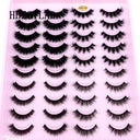 5-14Pairs Fluffy Lashes 10-25mm 3D Mink Lashes Long Thick Natural False Eyelashes Wholesale Lashes Vendors Makeup Mink Eyelashes  ourlum.com 20 pairs HD-A8  