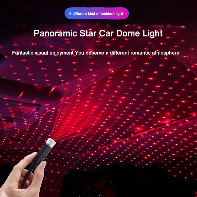 Portable USB Star Projector Night Light for Room & Car - Galaxy Laser Lamp