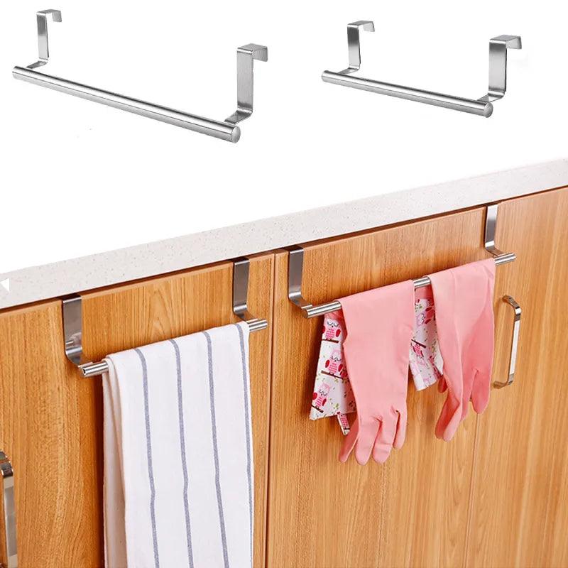 Stainless Steel Towel Bar: Versatile Cabinet Door Organizer  ourlum.com   