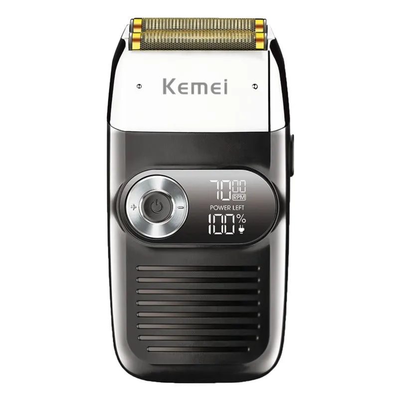 Kemei 2026 Rechargeable Hair Shaver For Men Electric Shaver Beard Electric Razor Bald Head Shaving Machine For Barber Salon Home