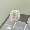 Translucent Leaves Epoxy Keycap Enhance Typing with Nature Influence