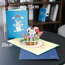 3D Animals Pop-up Cards: Butterflies, Unicorns, Cats & Dogs Gift  ourlum.com Lovely Bunny  