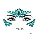 3D Sexy Face Tattoo Stickers Temporary Tattoos Glitter Fake Tattoo Rhinestones Masquerade for Women Party Face Jewels Tattoo  ourlum.com NO.41  