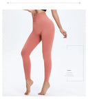 Seamless High Waist Nude Yoga Pants Women's Hip Lifting Fitness