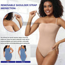 Off Shoulder Tummy Control Bodysuit Shapewear - Slimming Thong Corset for Women