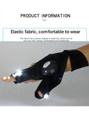 Fingerless Gloves LED Flashlight Outdoor Fishing Camping Tools