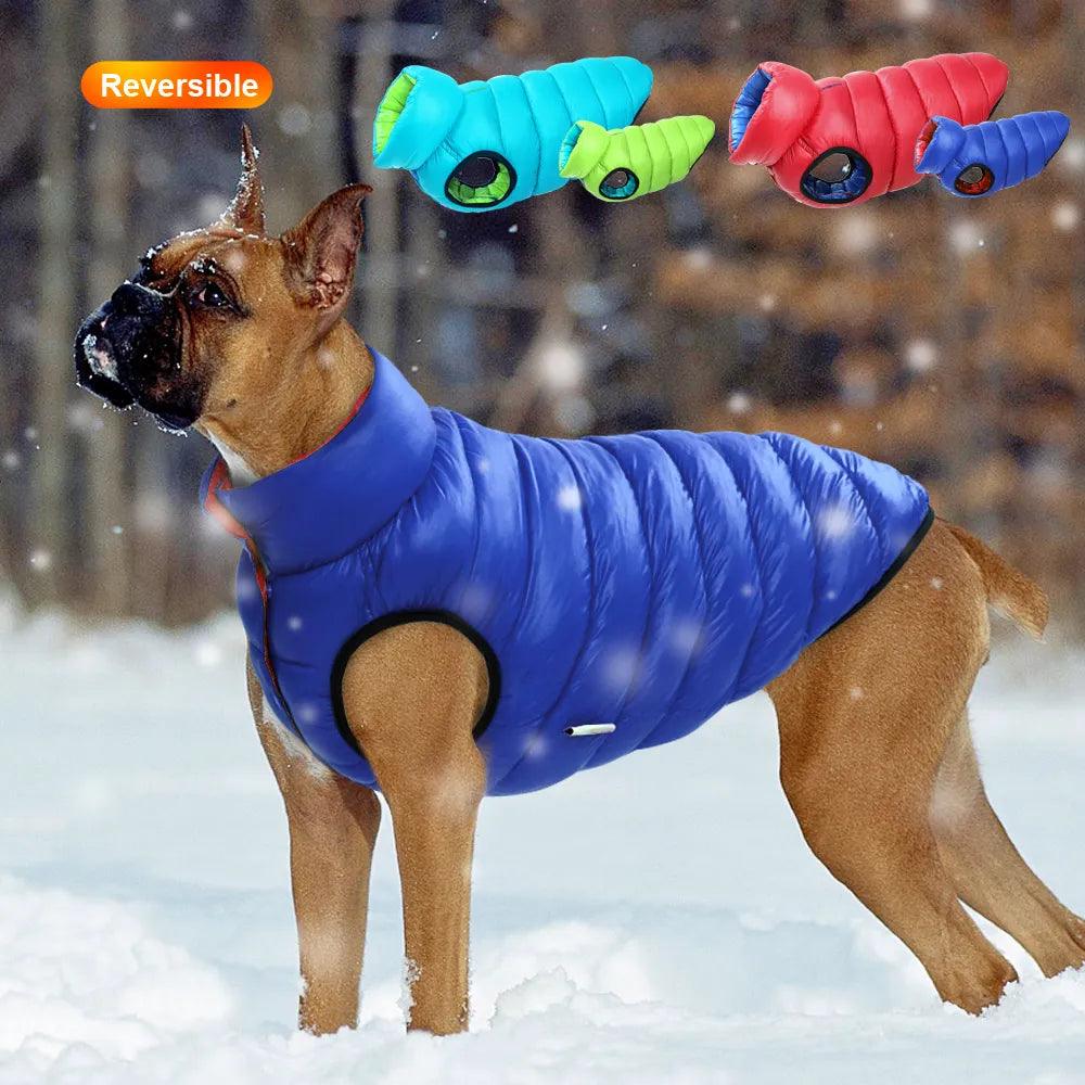 Winter Warm Reversible Dog Jacket Coat Waterproof Vest - Small Large Dogs  ourlum.com   