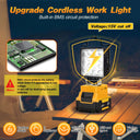 Rechargeable 48W LED Work Light Cordless 360° Base Durable