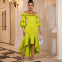 Elegant Off Shoulder Plus Size Party Dress Spring 2022 Chic Glam