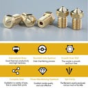 Precision Brass Nozzle Set: 3D Printer Extruder Upgrade  ourlum.com   