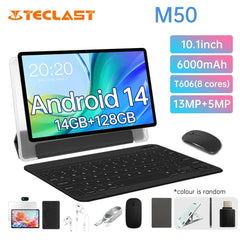 Teclast M50 2024 Tablet - 10.1" IPS, 14GB RAM, 128GB Storage, Dual SIM 4G, Android 14 - Ultimate Gaming and Multitasking Device