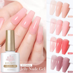 Jelly Nude Gel Polish: Stylish Semi-Transparent Nail Color