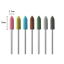 6pcs/set Rubber Silicon Nail Drill Milling Cutter for Manicure Bit Flexible Polisher Machine Electric Nail File Art Tools  ourlum.com GXJ 7-17  