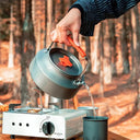 Lightweight 1.1L Aluminium Alloy Camping Kettle for Hiking