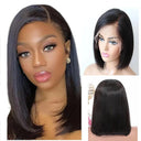 Chic Short Bob Lace Frontal Wig 100 Percent Brazilian Hair