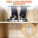 Adhesive Shelf Support Pegs with Partition Brackets for Closet and Cabinets  ourlum.com   