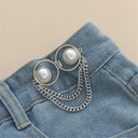 Bowknot Button Adjuster - Innovative Waist Tightener for Pants and Skirts  ourlum.com A-SA230258-White  