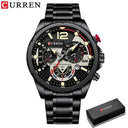 Stylish Stainless Steel Men's Watch with Quartz Movement - Waterproof Sports Chronograph Timepiece for Him by OurLum  OurLum.com C with Box  