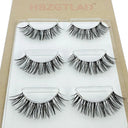 NEW 3D Mink Lashes Natural short Full Strip Lashes Transparent terrier Short Mink Lashes Style False Eyelashes  ourlum.com 3pairsC47  