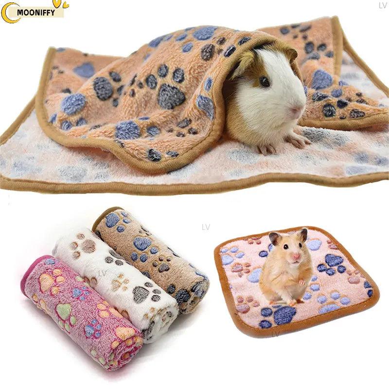 Cozy Coral Fleece Pet Blanket: Soft, Washable Bed Mat for Small Animals  ourlum.com   