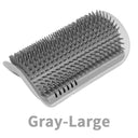 Cat Self Groomer with Catnip Soft Cats Massage Comb Brush  ourlum.com Gray-Large  