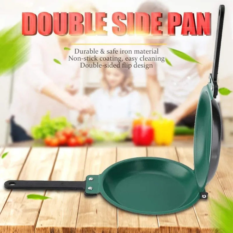 Double-Sided Non-Stick Pancake Maker Flip Frying Pan with Ceramic Coating for Easy Cooking