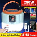 Solar LED Camping Lantern Remote Control Waterproof Light