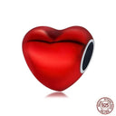 Charming Sterling Silver Red Heart Beads for Pandora Gifts