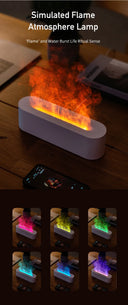 Ultrasonic Cool Mist Essential Oil Diffuser with Realistic Flame Night Light